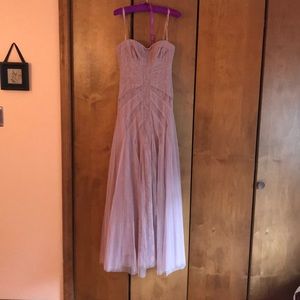 BCBG MaxAzria blush Moriza strapless gown